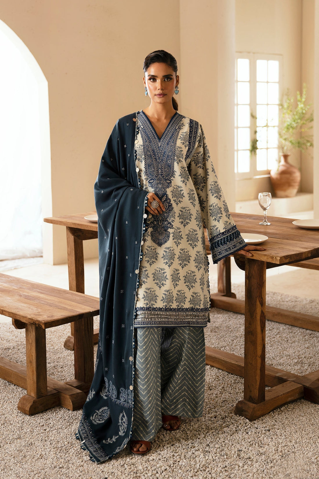 Ethnic | Rozana Winter Collection | ET-08 by Ethnic - Designer Dress - Type: Ladies Clothes - Available at Sana Yasir - 100% Original