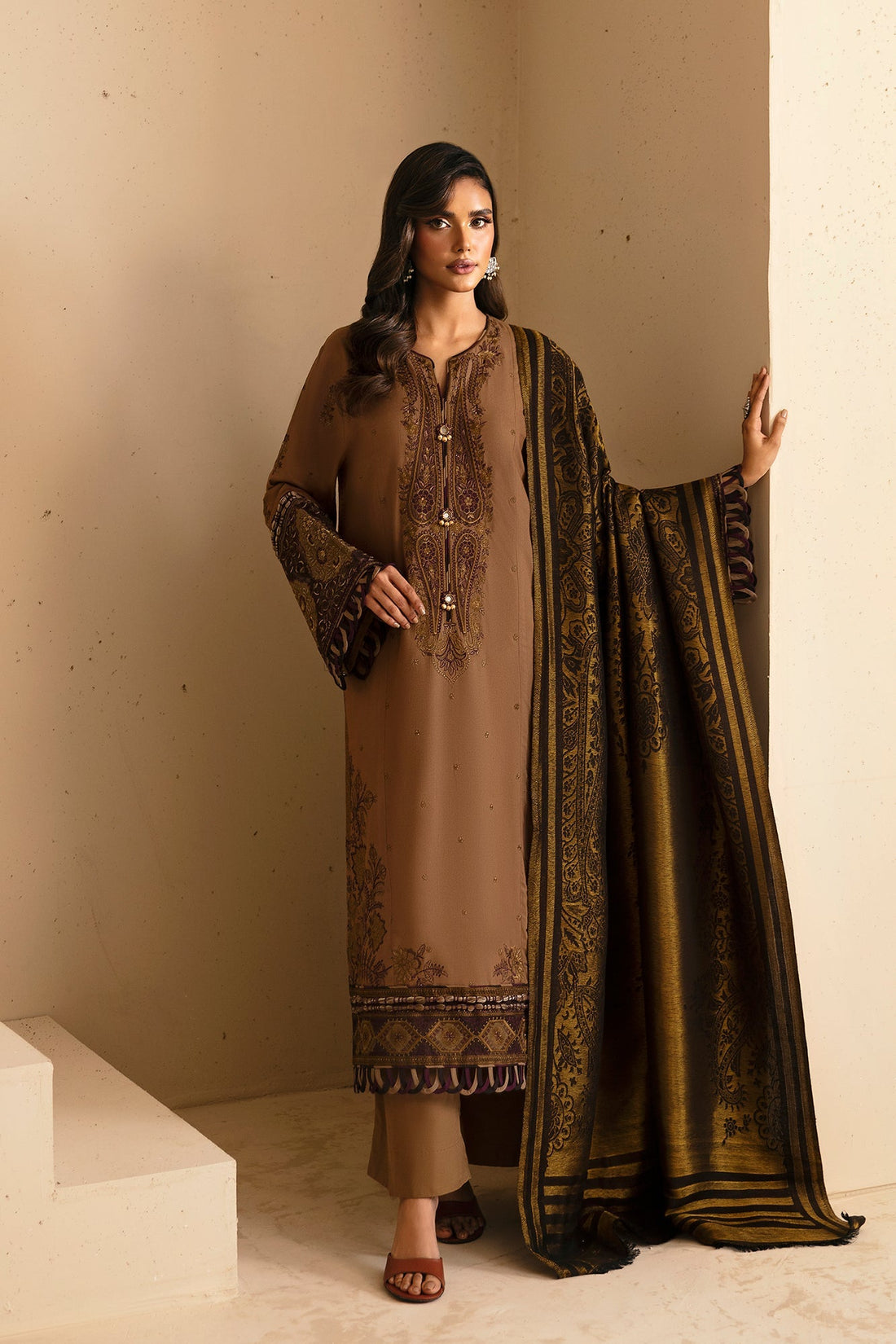 Ethnic | Rozana Winter Collection | ET-13 by Ethnic - Designer Dress - Type: Ladies Clothes - Available at Sana Yasir - 100% Original