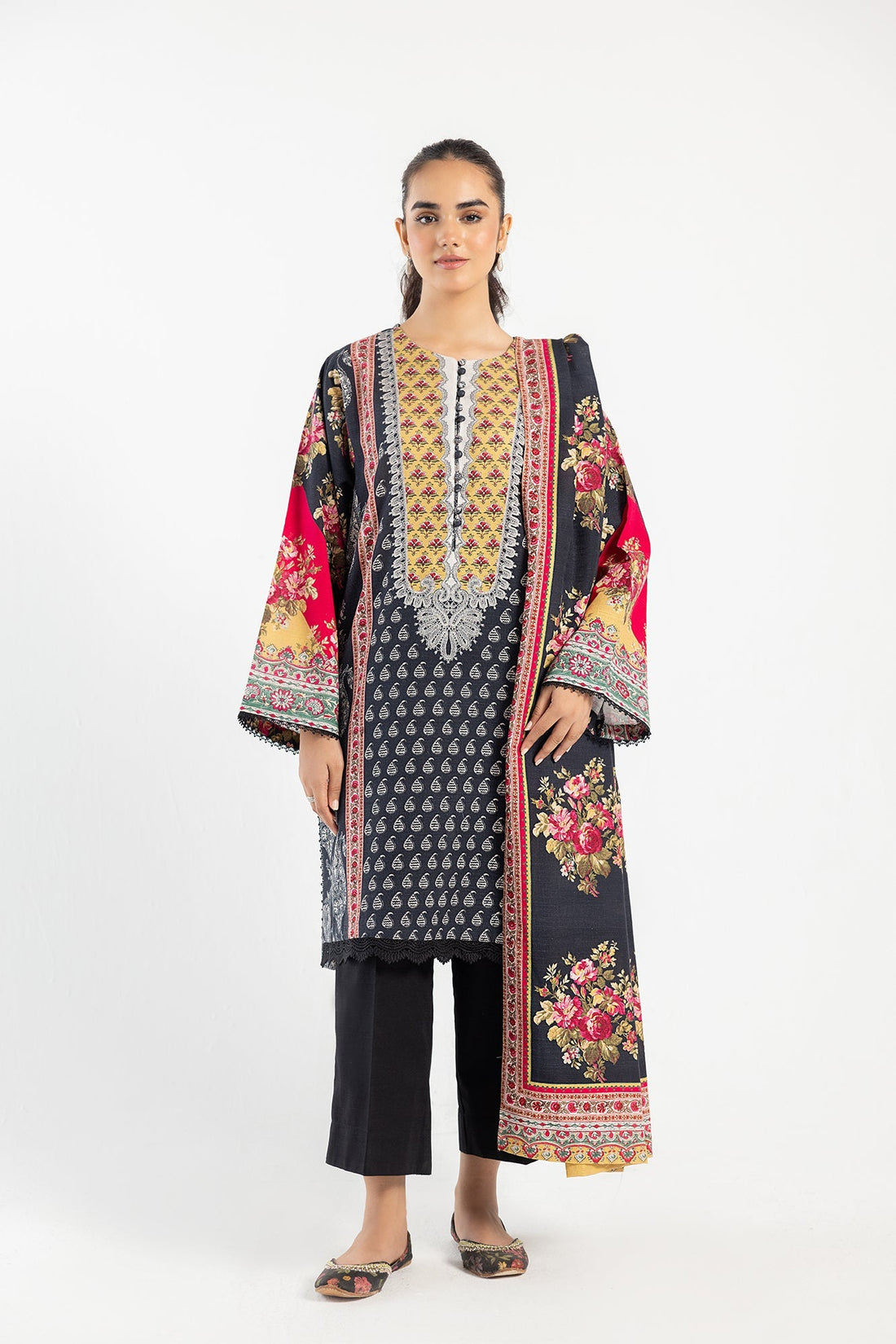 Ethnic | Winter Collection | E0468 by Ethnic - Designer Dress - Type: Ladies Clothes - Available at Sana Yasir - 100% Original