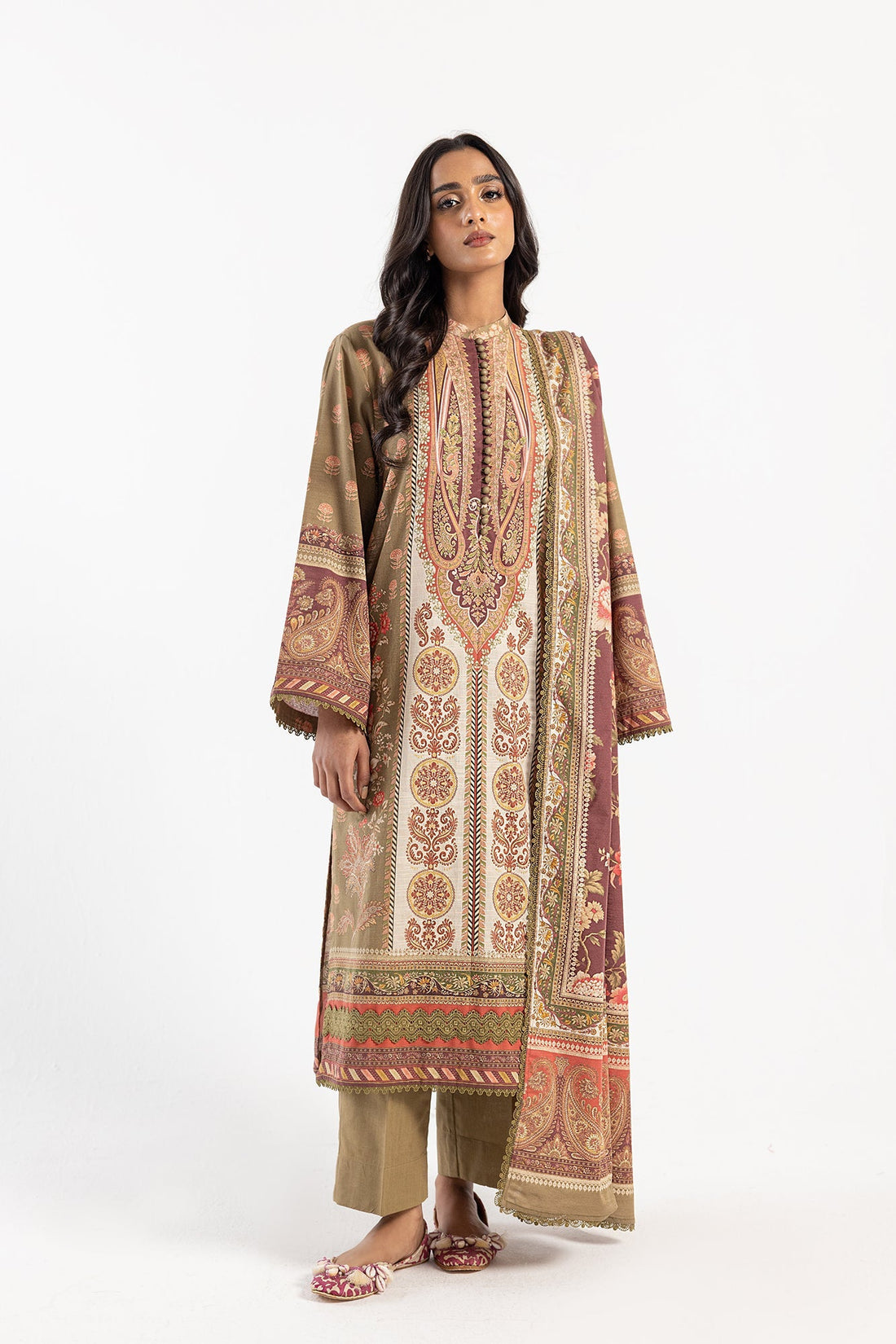 Ethnic | Winter Collection | E0476 by Ethnic - Designer Dress - Type: Ladies Clothes - Available at Sana Yasir - 100% Original