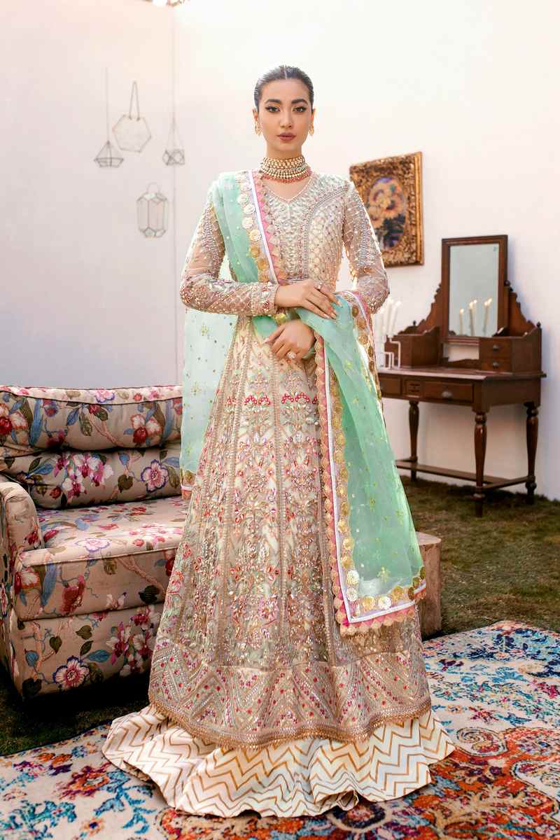 Ezra | Wedding Collection | Sage by Ezra - Designer Dress - Type: Bridal - Available at Sana Yasir - 100% Original
