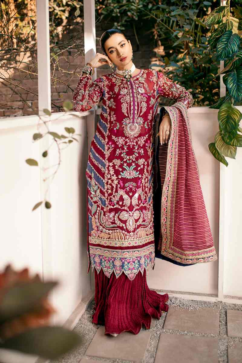 Ezra | Wedding Collection | Poppy by Ezra - Designer Dress - Type: Bridal - Available at Sana Yasir - 100% Original