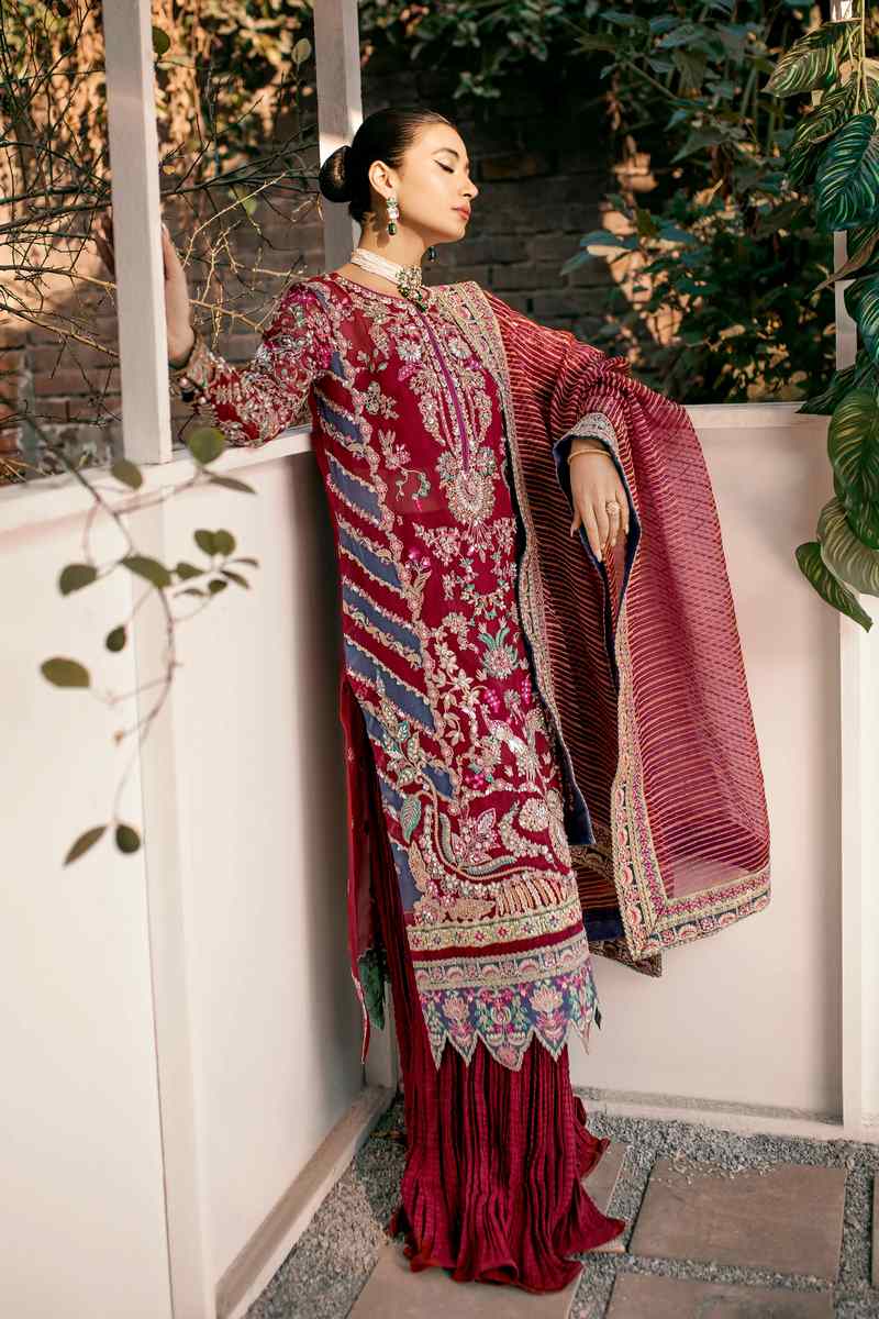 Ezra | Wedding Collection | Poppy by Ezra - Designer Dress - Type: Bridal - Available at Sana Yasir - 100% Original