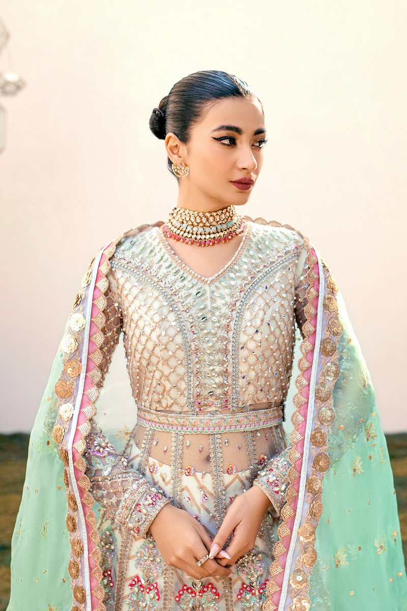 Ezra | Wedding Collection | Sage by Ezra - Designer Dress - Type: Bridal - Available at Sana Yasir - 100% Original