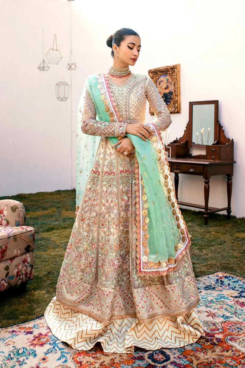 Ezra | Wedding Collection | Sage by Ezra - Designer Dress - Type: Bridal - Available at Sana Yasir - 100% Original