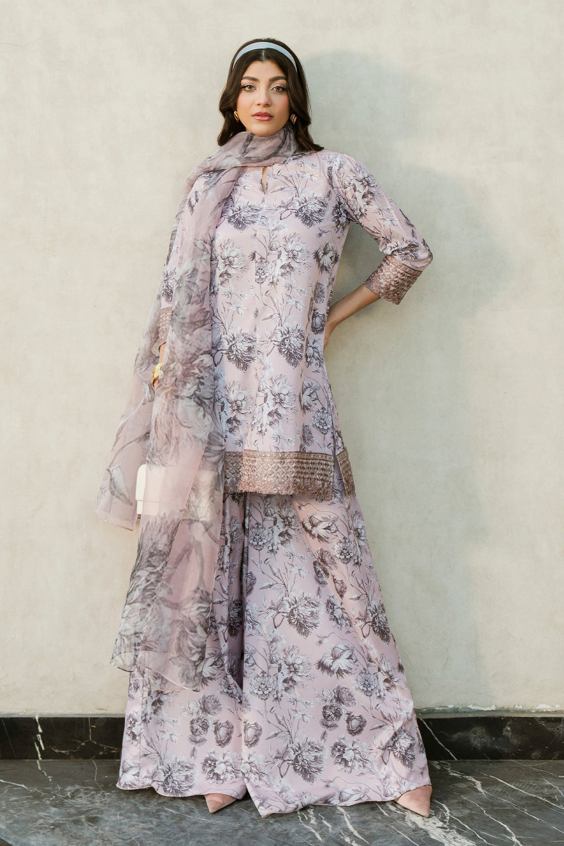 Fahad Hussayn | Lawn Banger | Allium Bloom by Erum Khan - Designer Dress - Type: Ladies Clothes - Available at Sana Yasir - 100% Original