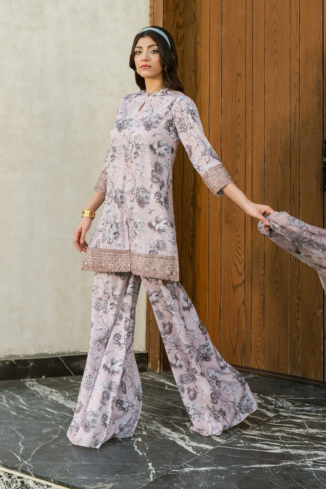 Fahad Hussayn | Lawn Banger | Allium Bloom by Erum Khan - Designer Dress - Type: Ladies Clothes - Available at Sana Yasir - 100% Original