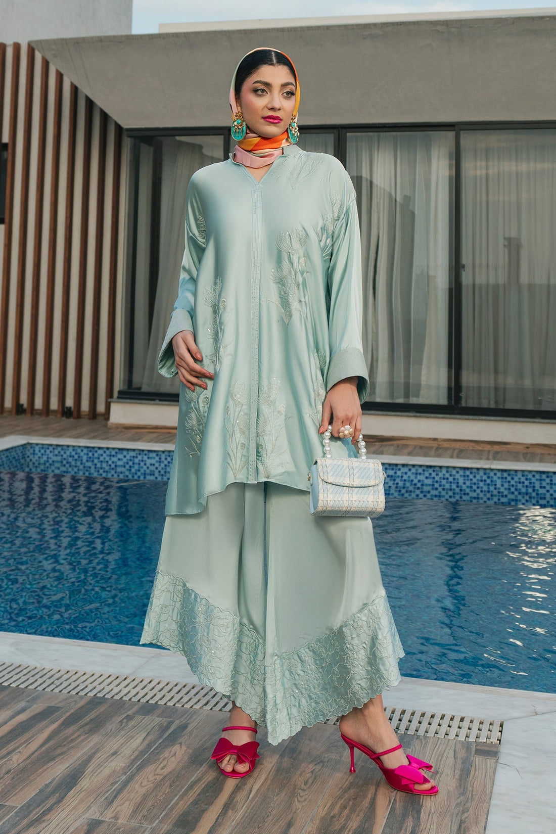 Fahad Hussayn | Lawn Banger | Aqua Babe by Erum Khan - Designer Dress - Type: Ladies Clothes - Available at Sana Yasir - 100% Original