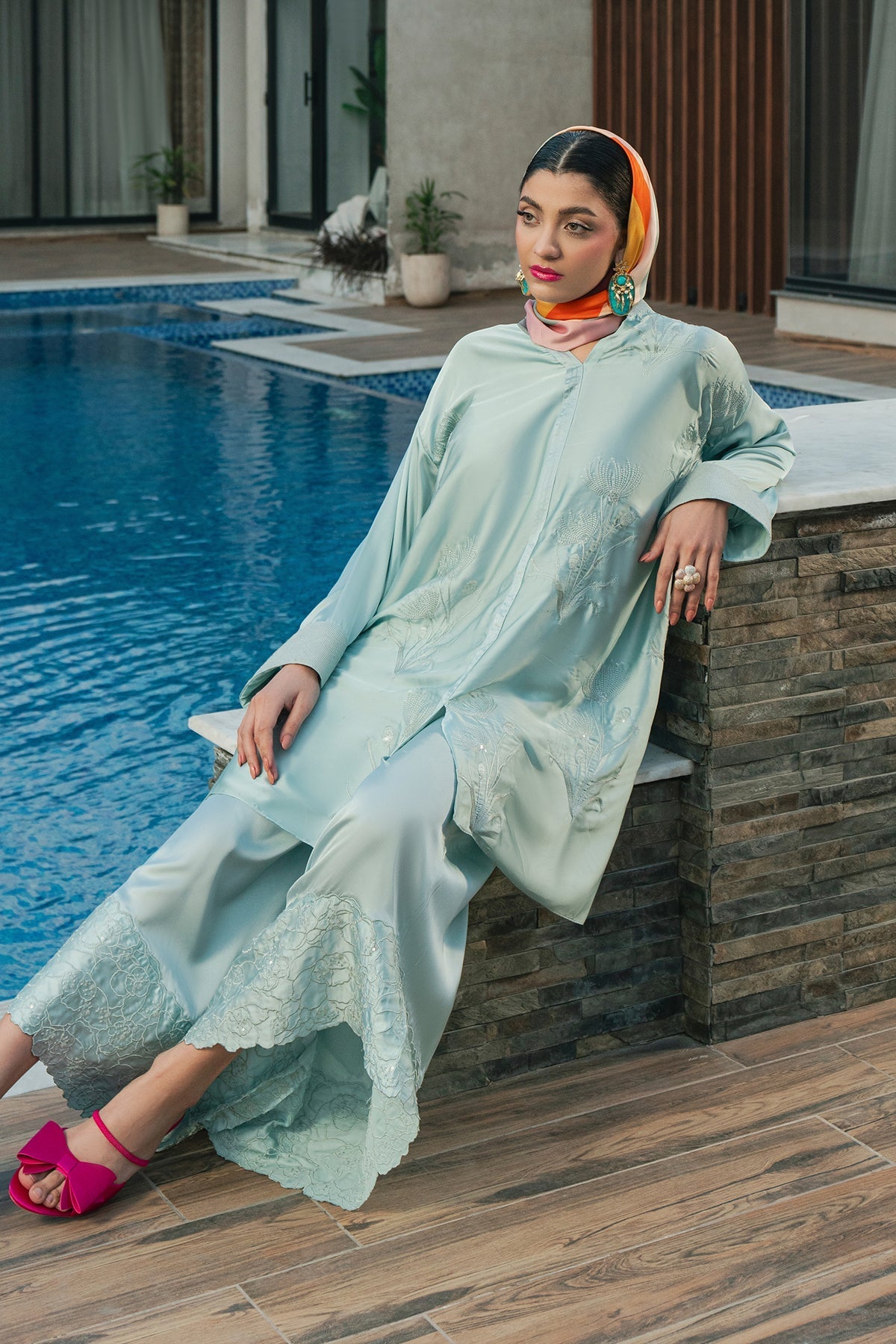 Fahad Hussayn | Lawn Banger | Aqua Babe by Erum Khan - Designer Dress - Type: Ladies Clothes - Available at Sana Yasir - 100% Original