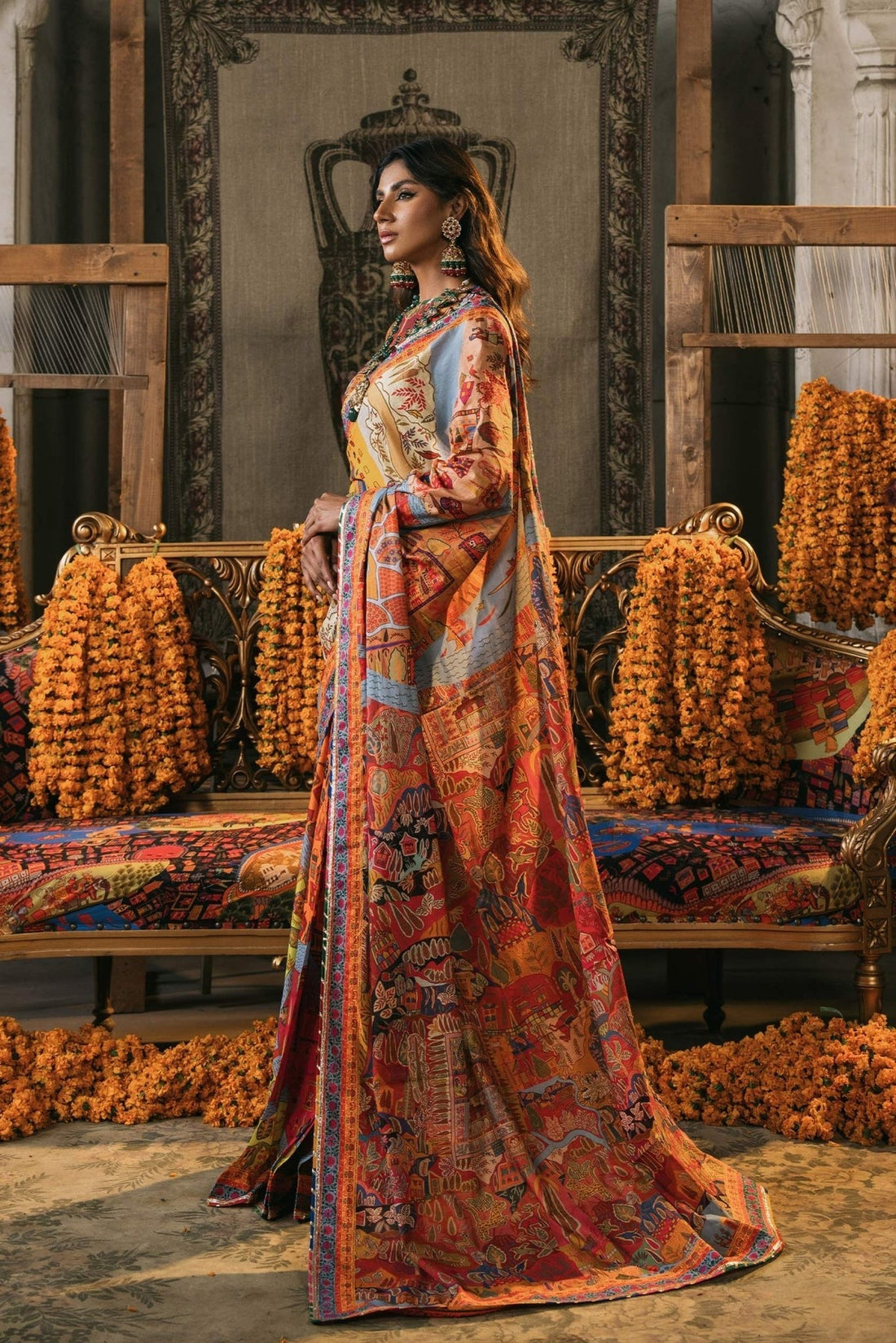 Fahad Hussayn | Lawn Banger | Mewar by Fahad Hussayn - Designer Dress - Type: Ladies Clothes - Available at Sana Yasir - 100% Original