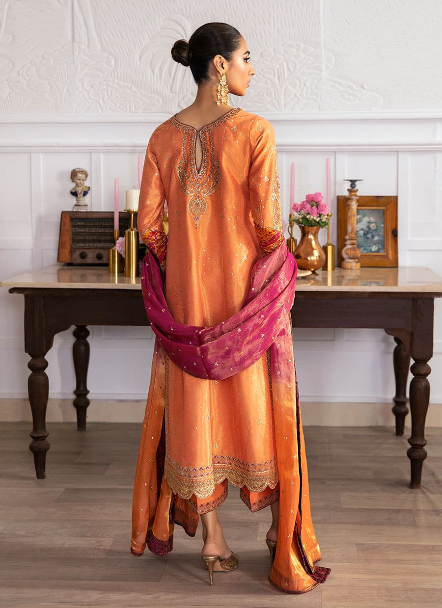 Farah Talib Aziz | Mayna Festive Luxe | ALEEN APRICOT by Farah Talib Aziz - Designer Dress - Type: Bridal - Available at Sana Yasir - 100% Original