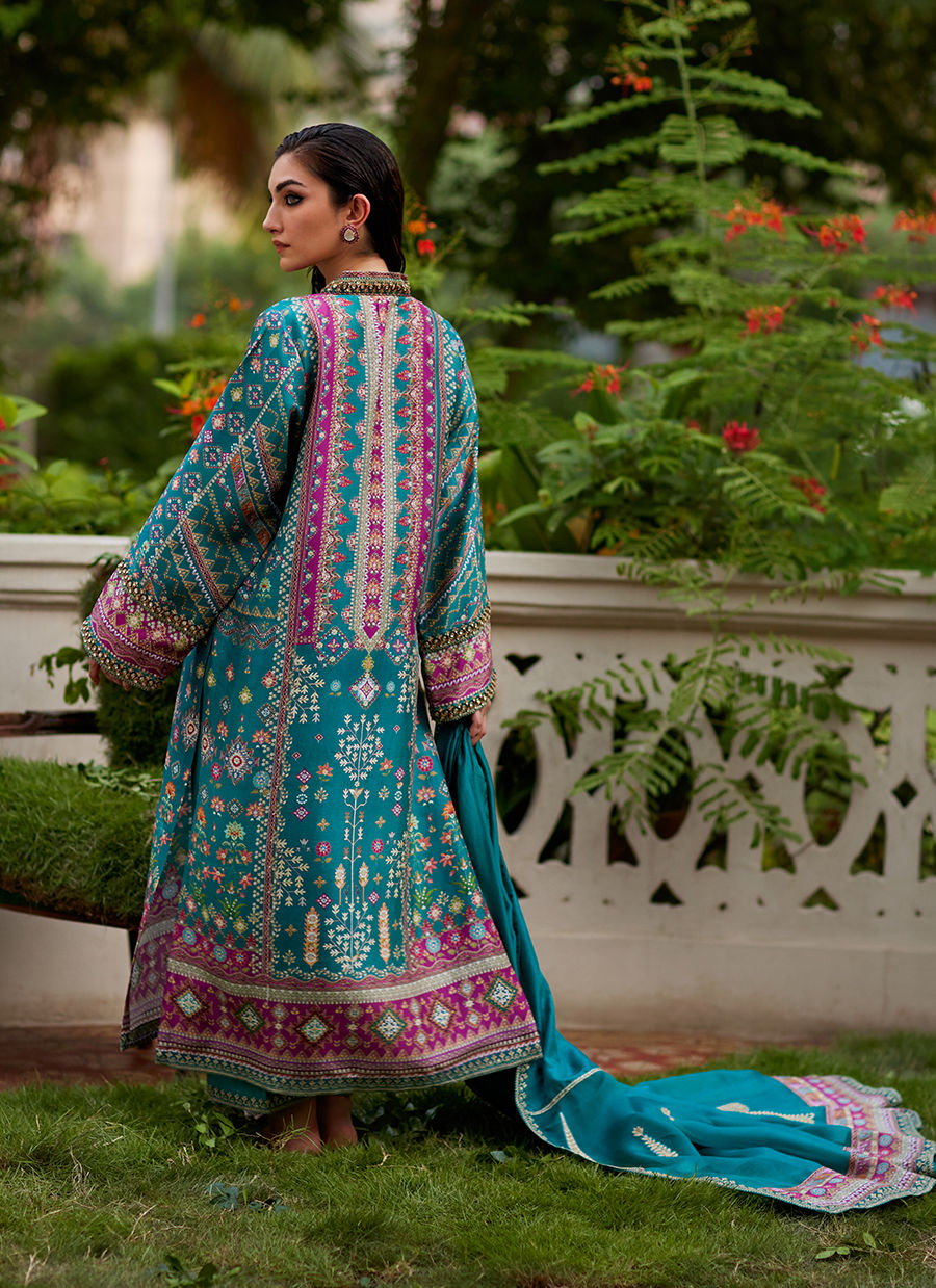 Farah Talib Aziz | Mayna Festive Prints 24 | Aahna Shirt And Dupatta by Farah Talib Aziz - Designer Dress - Type: Ladies Clothes - Available at Sana Yasir - 100% Original