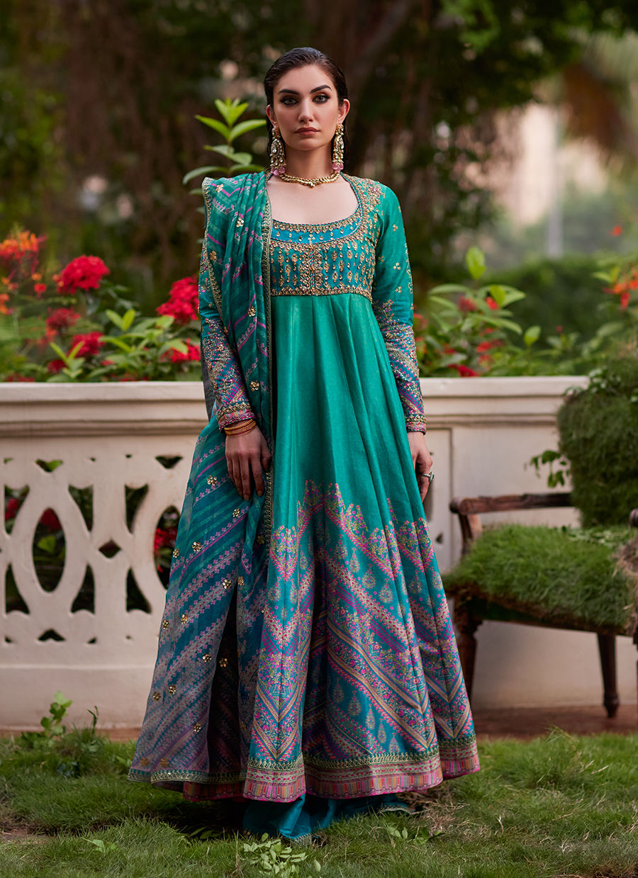 Farah Talib Aziz | Mayna Festive Prints 24 | Aalam Kalidaar And Dupatta by Farah Talib Aziz - Designer Dress - Type: Ladies Clothes - Available at Sana Yasir - 100% Original