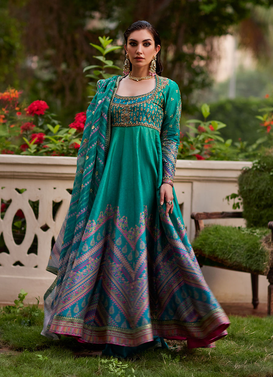 Farah Talib Aziz | Mayna Festive Prints 24 | Aalam Kalidaar And Dupatta by Farah Talib Aziz - Designer Dress - Type: Ladies Clothes - Available at Sana Yasir - 100% Original