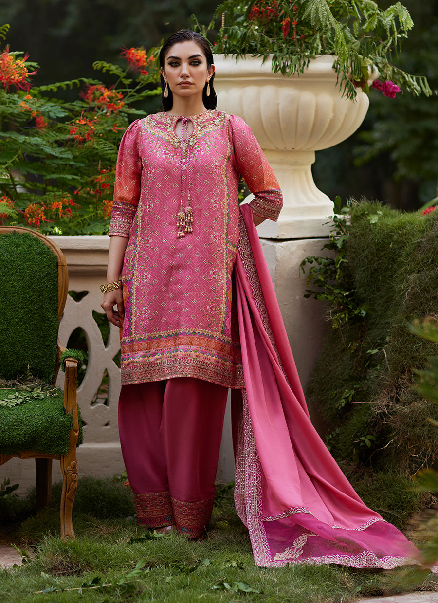 Farah Talib Aziz | Mayna Festive Prints 24 | Abila Shirt And Dupatta by Farah Talib Aziz - Designer Dress - Type: Ladies Clothes - Available at Sana Yasir - 100% Original