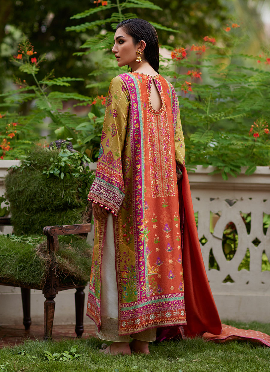 Farah Talib Aziz | Mayna Festive Prints 24 | Aifa Shirt And Dupatta by Farah Talib Aziz - Designer Dress - Type: Ladies Clothes - Available at Sana Yasir - 100% Original
