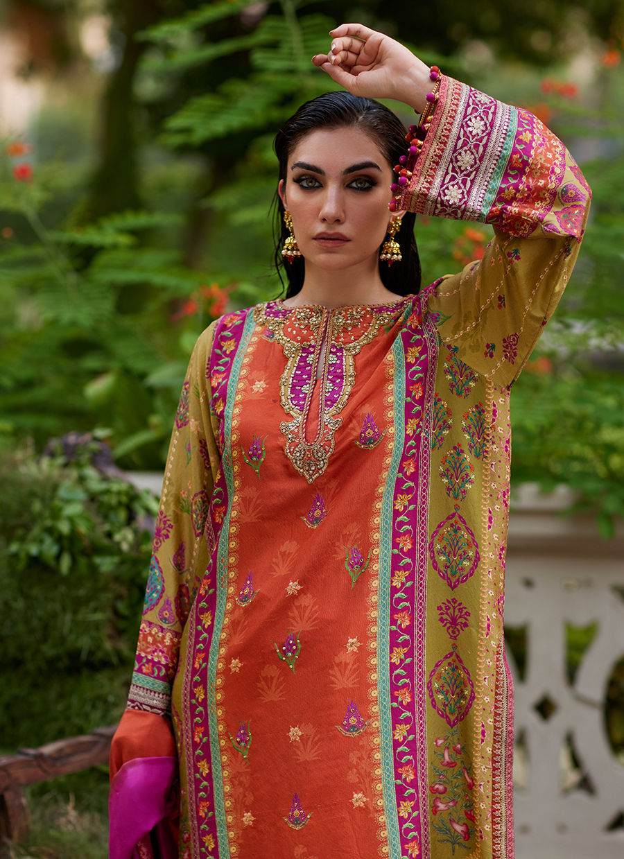Farah Talib Aziz | Mayna Festive Prints 24 | Aifa Shirt And Dupatta by Farah Talib Aziz - Designer Dress - Type: Ladies Clothes - Available at Sana Yasir - 100% Original