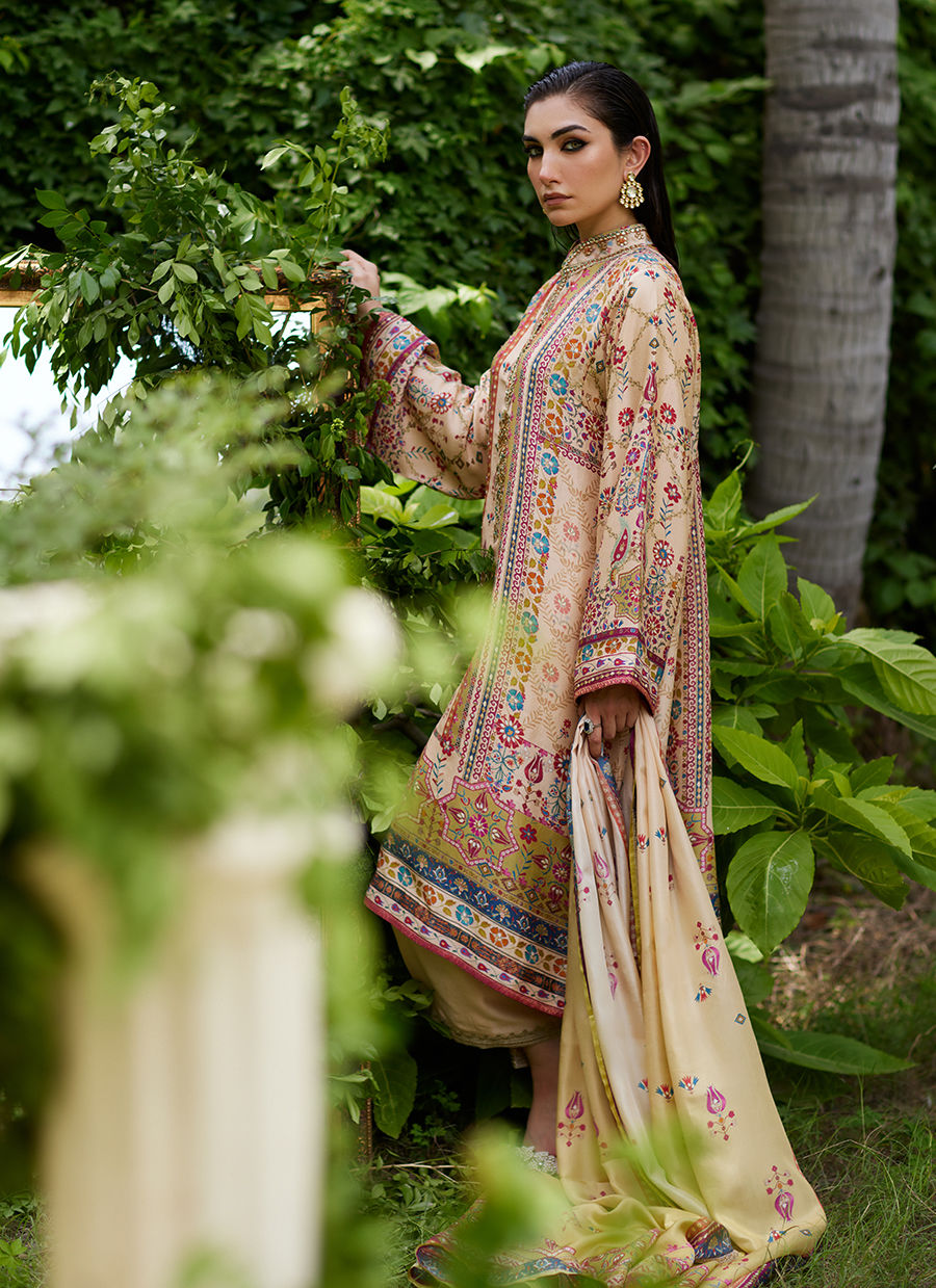 Farah Talib Aziz | Mayna Festive Prints 24 | Delkash Shirt And Dupatta by Farah Talib Aziz - Designer Dress - Type: Ladies Clothes - Available at Sana Yasir - 100% Original