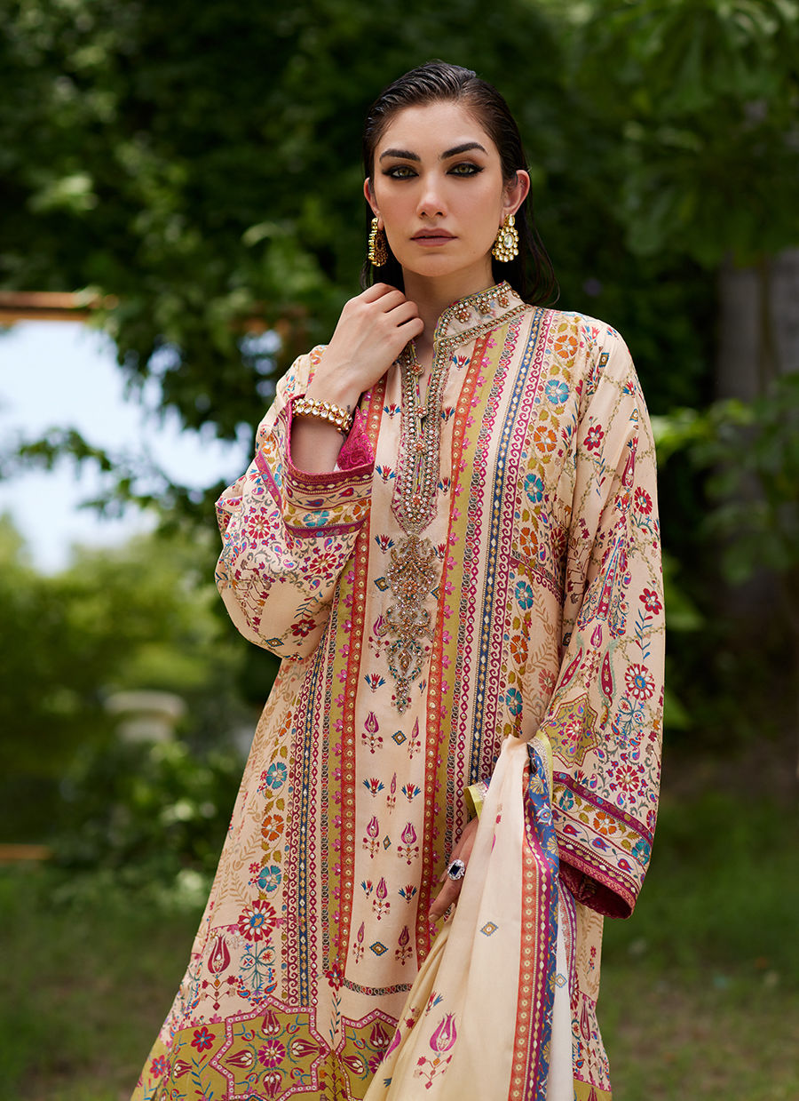 Farah Talib Aziz | Mayna Festive Prints 24 | Delkash Shirt And Dupatta by Farah Talib Aziz - Designer Dress - Type: Ladies Clothes - Available at Sana Yasir - 100% Original