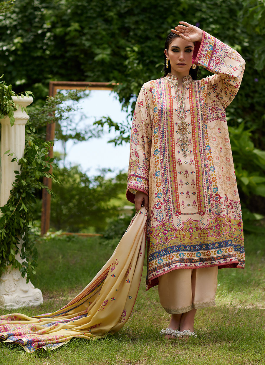 Farah Talib Aziz | Mayna Festive Prints 24 | Delkash Shirt And Dupatta by Farah Talib Aziz - Designer Dress - Type: Ladies Clothes - Available at Sana Yasir - 100% Original