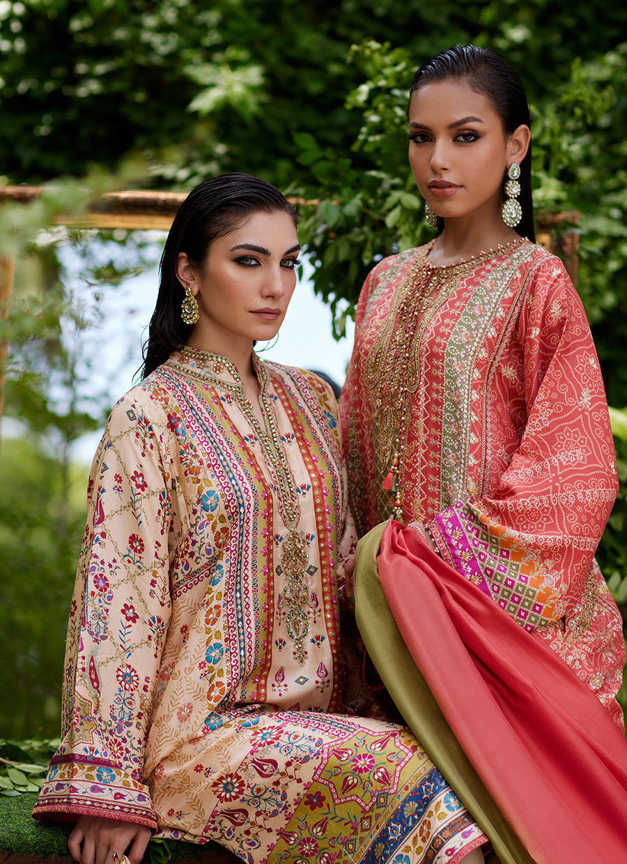 Farah Talib Aziz | Mayna Festive Prints 24 | Delkash Shirt And Dupatta by Farah Talib Aziz - Designer Dress - Type: Ladies Clothes - Available at Sana Yasir - 100% Original