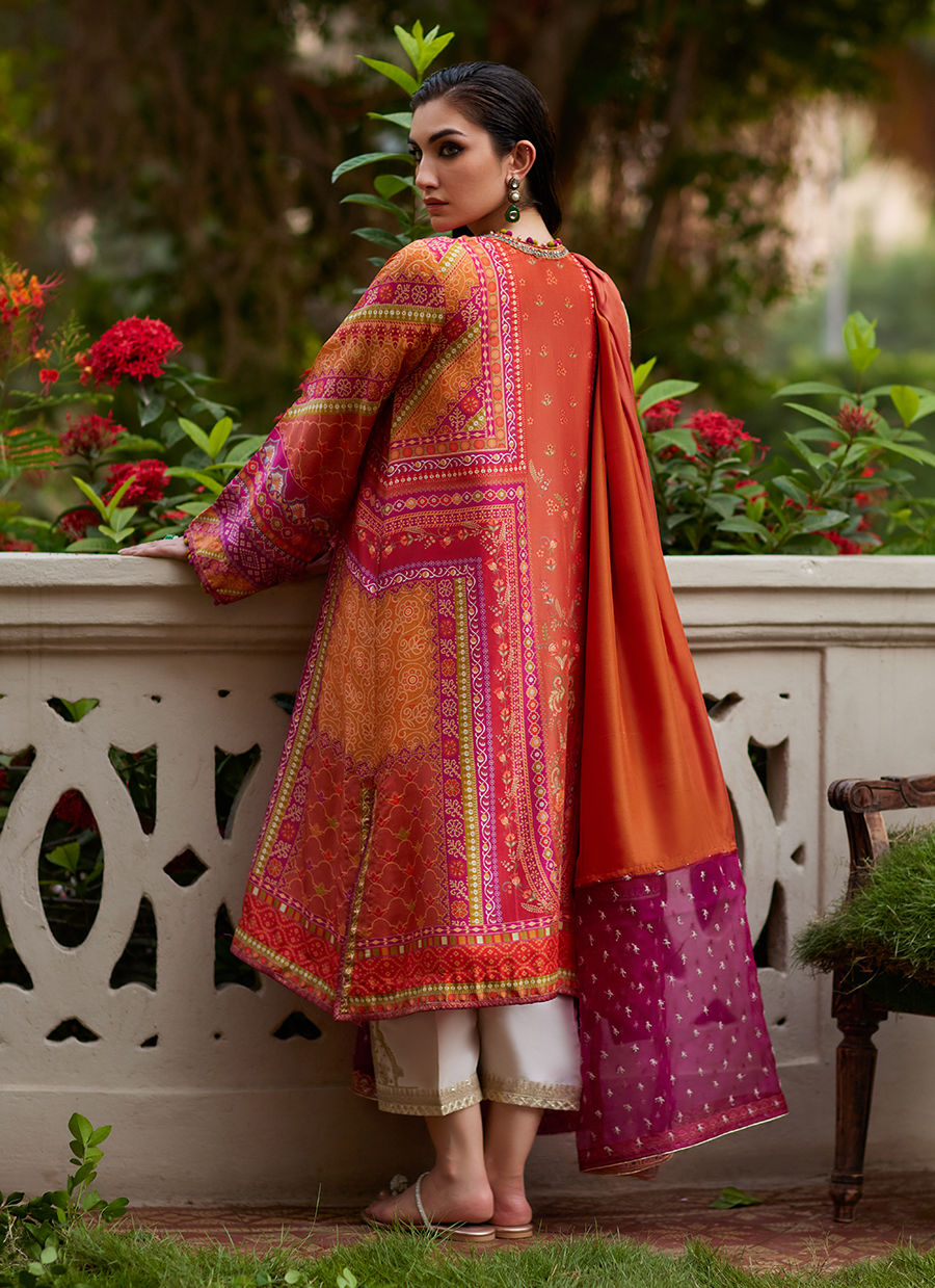 Farah Talib Aziz | Mayna Festive Prints 24 | Fadil Shirt And Dupatta by Farah Talib Aziz - Designer Dress - Type: Ladies Clothes - Available at Sana Yasir - 100% Original