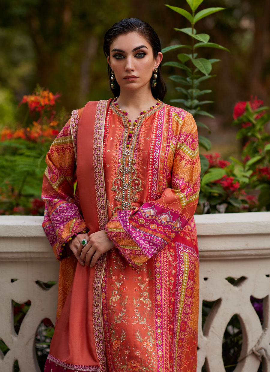 Farah Talib Aziz | Mayna Festive Prints 24 | Fadil Shirt And Dupatta by Farah Talib Aziz - Designer Dress - Type: Ladies Clothes - Available at Sana Yasir - 100% Original