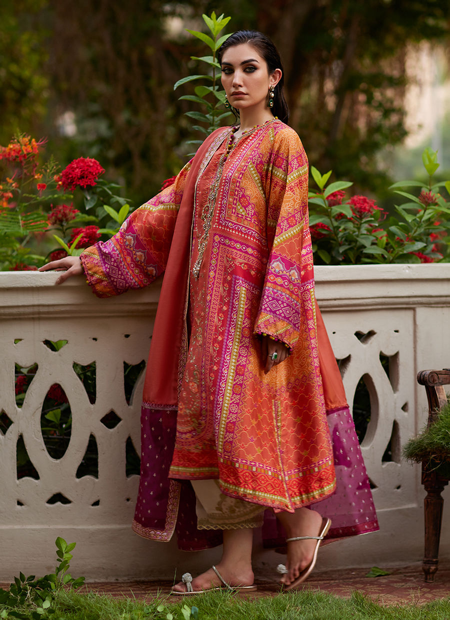 Farah Talib Aziz | Mayna Festive Prints 24 | Fadil Shirt And Dupatta by Farah Talib Aziz - Designer Dress - Type: Ladies Clothes - Available at Sana Yasir - 100% Original