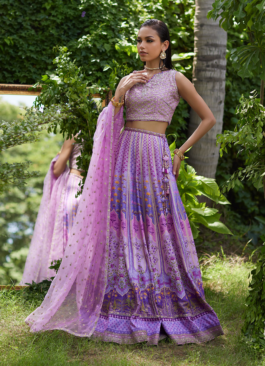 Farah Talib Aziz | Mayna Festive Prints 24 | Ferazia Embellished Lehenga Choli by Farah Talib Aziz - Designer Dress - Type: Ladies Clothes - Available at Sana Yasir - 100% Original