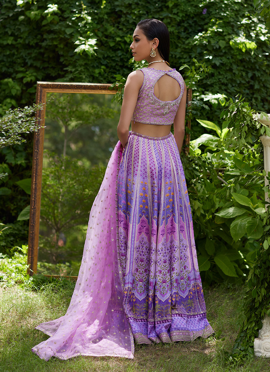 Farah Talib Aziz | Mayna Festive Prints 24 | Ferazia Embellished Lehenga Choli by Farah Talib Aziz - Designer Dress - Type: Ladies Clothes - Available at Sana Yasir - 100% Original