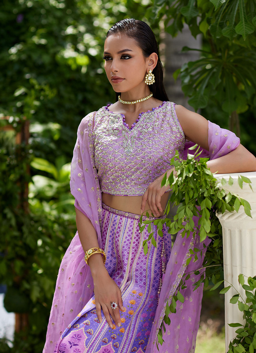 Farah Talib Aziz | Mayna Festive Prints 24 | Ferazia Embellished Lehenga Choli by Farah Talib Aziz - Designer Dress - Type: Ladies Clothes - Available at Sana Yasir - 100% Original