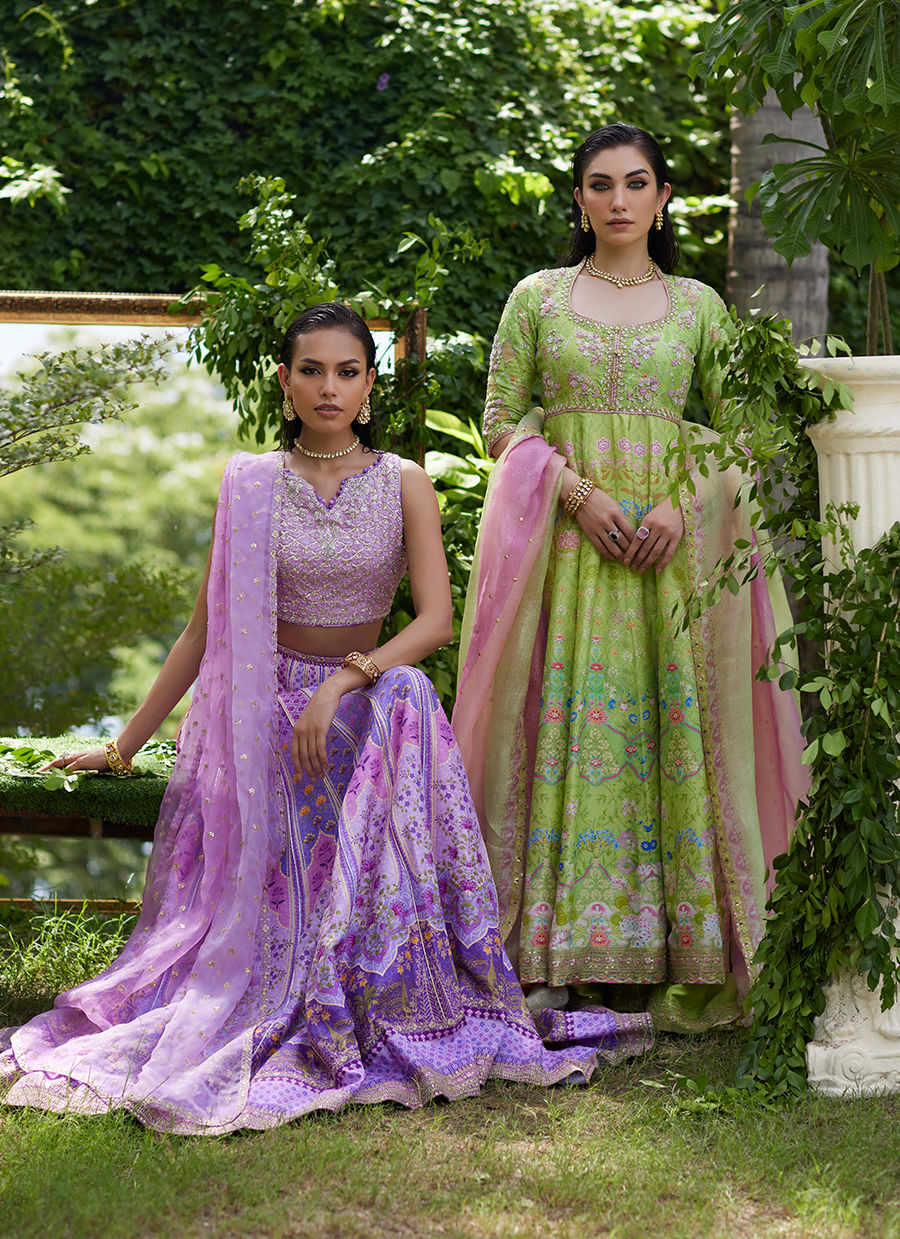 Farah Talib Aziz | Mayna Festive Prints 24 | Ferazia Embellished Lehenga Choli by Farah Talib Aziz - Designer Dress - Type: Ladies Clothes - Available at Sana Yasir - 100% Original