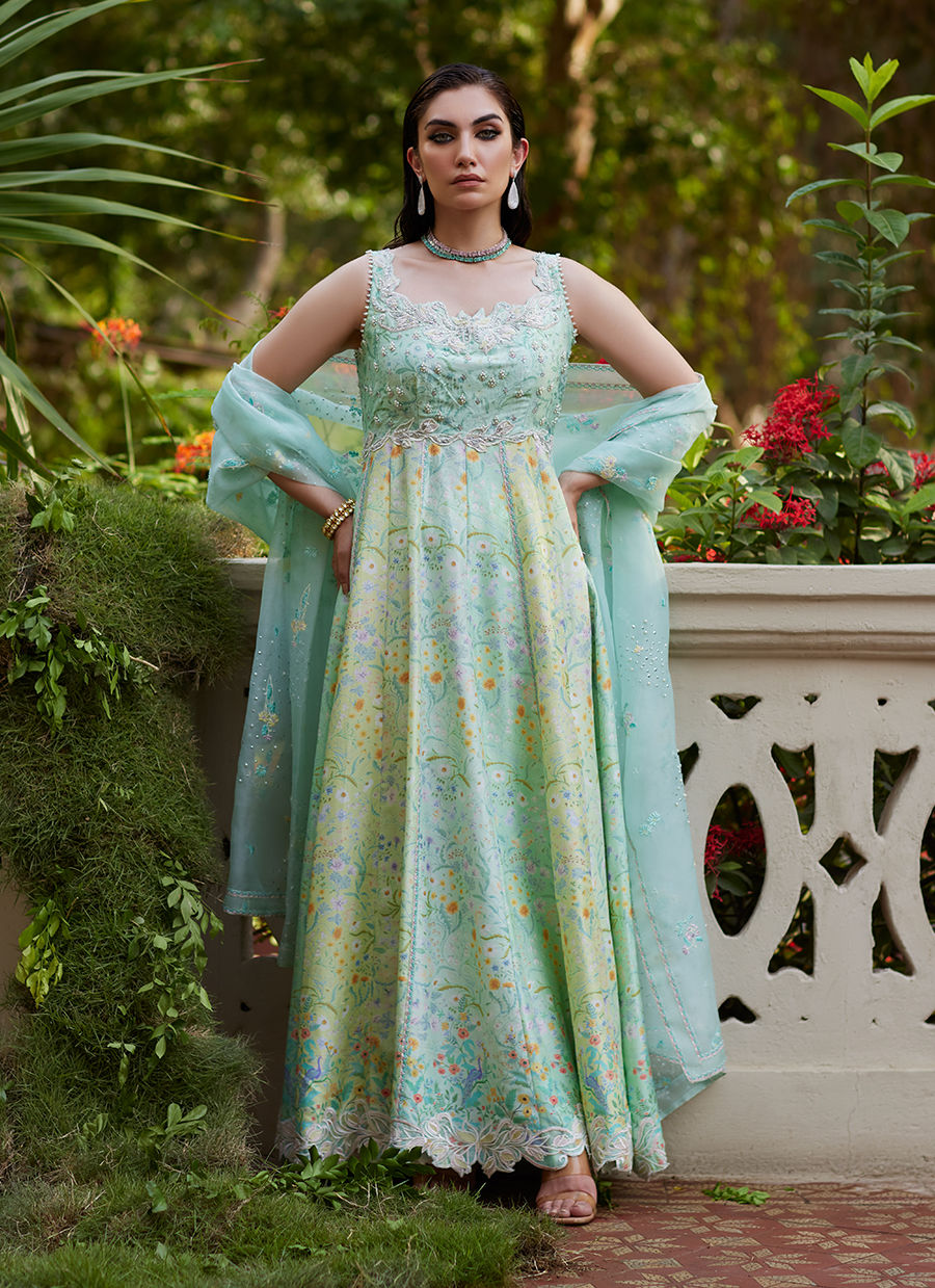 Farah Talib Aziz | Mayna Festive Prints 24 | Ifaa Kalidaar by Farah Talib Aziz - Designer Dress - Type: Ladies Clothes - Available at Sana Yasir - 100% Original
