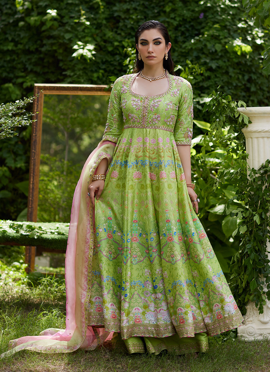 Farah Talib Aziz | Mayna Festive Prints 24 | Limees Kalidaar With Dupatta by Farah Talib Aziz - Designer Dress - Type: Ladies Clothes - Available at Sana Yasir - 100% Original