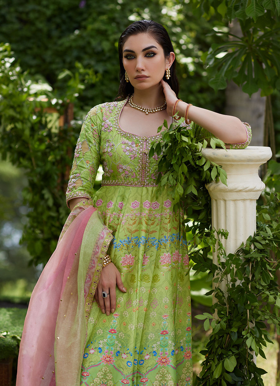 Farah Talib Aziz | Mayna Festive Prints 24 | Limees Kalidaar With Dupatta by Farah Talib Aziz - Designer Dress - Type: Ladies Clothes - Available at Sana Yasir - 100% Original