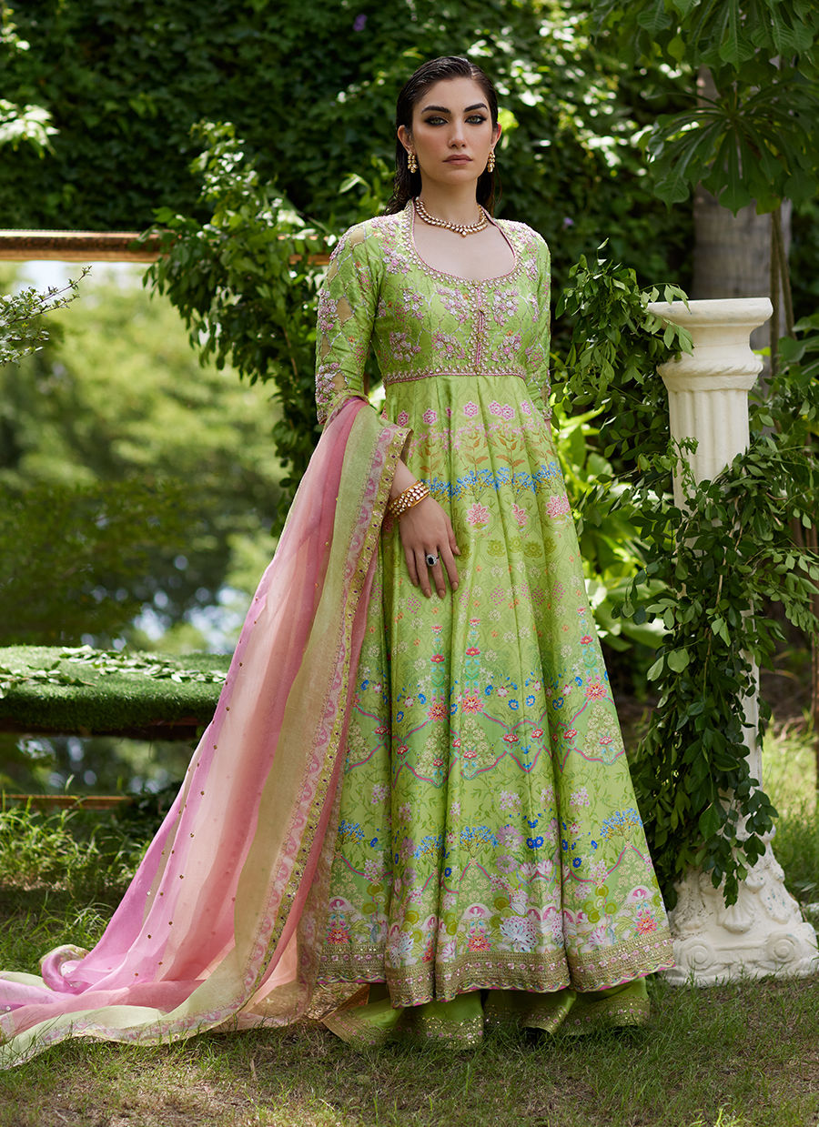 Farah Talib Aziz | Mayna Festive Prints 24 | Limees Kalidaar With Dupatta by Farah Talib Aziz - Designer Dress - Type: Ladies Clothes - Available at Sana Yasir - 100% Original