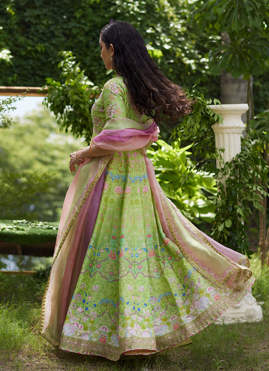 Farah Talib Aziz | Mayna Festive Prints 24 | Limees Kalidaar With Dupatta by Farah Talib Aziz - Designer Dress - Type: Ladies Clothes - Available at Sana Yasir - 100% Original