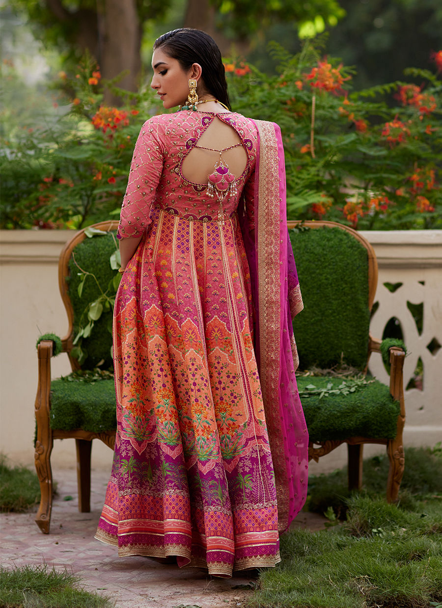 Farah Talib Aziz | Mayna Festive Prints 24 | Noorie Kalidaar And Dupatta by Farah Talib Aziz - Designer Dress - Type: Ladies Clothes - Available at Sana Yasir - 100% Original