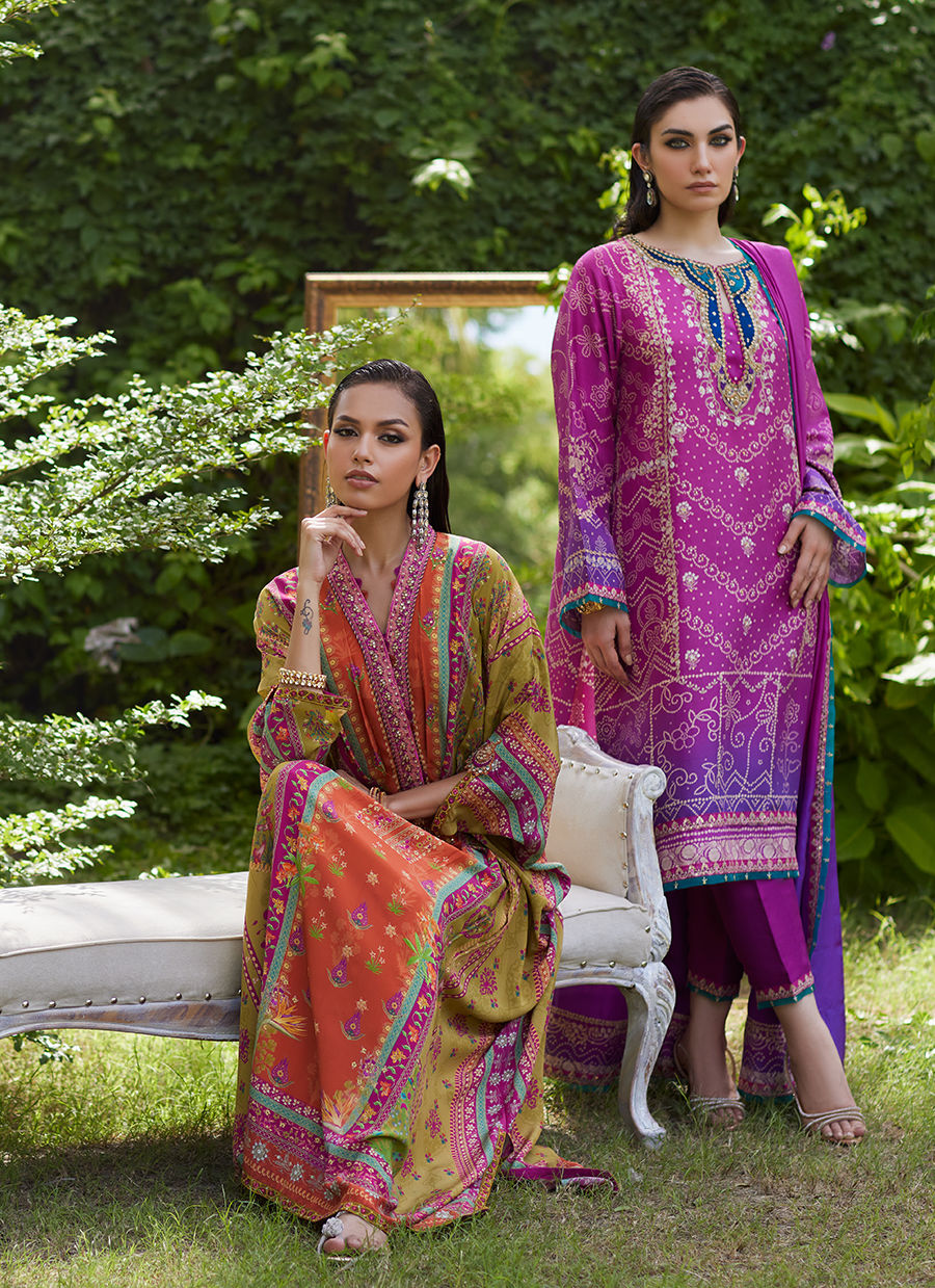 Farah Talib Aziz | Mayna Festive Prints 24 | Qailah Kaftan by Farah Talib Aziz - Designer Dress - Type: Ladies Clothes - Available at Sana Yasir - 100% Original