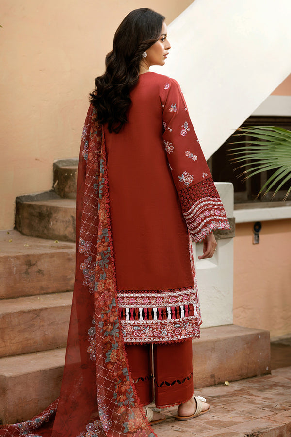 Farasha | Summer Weaves Embroidered Lawn | Russet Flames by Farasha - Designer Dress - Type: Ladies Clothes - Available at Sana Yasir - 100% Original