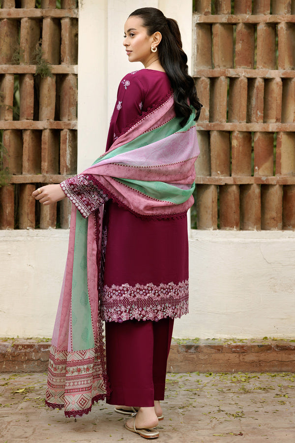 Farasha | Summer Weaves Embroidered Lawn | Satin Ruby by Farasha - Designer Dress - Type: Ladies Clothes - Available at Sana Yasir - 100% Original