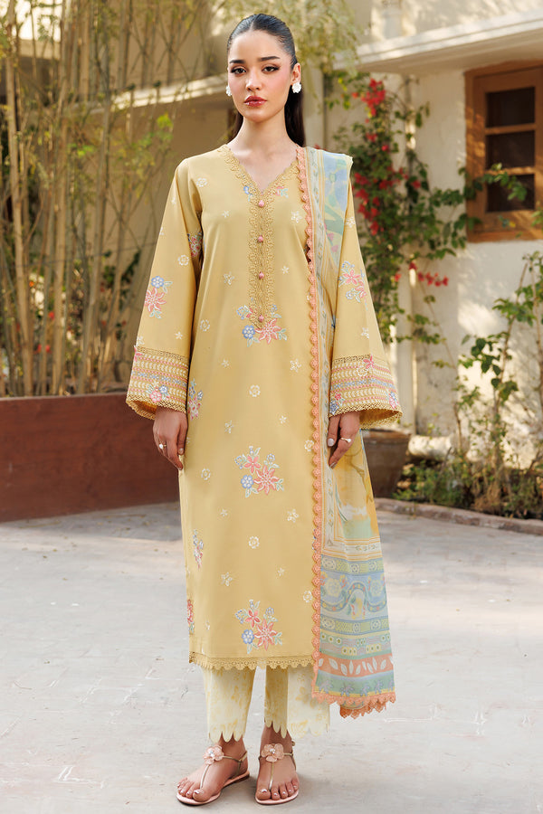Farasha | Summer Weaves Embroidered Lawn | Sunlit Mellow by Farasha - Designer Dress - Type: Ladies Clothes - Available at Sana Yasir - 100% Original