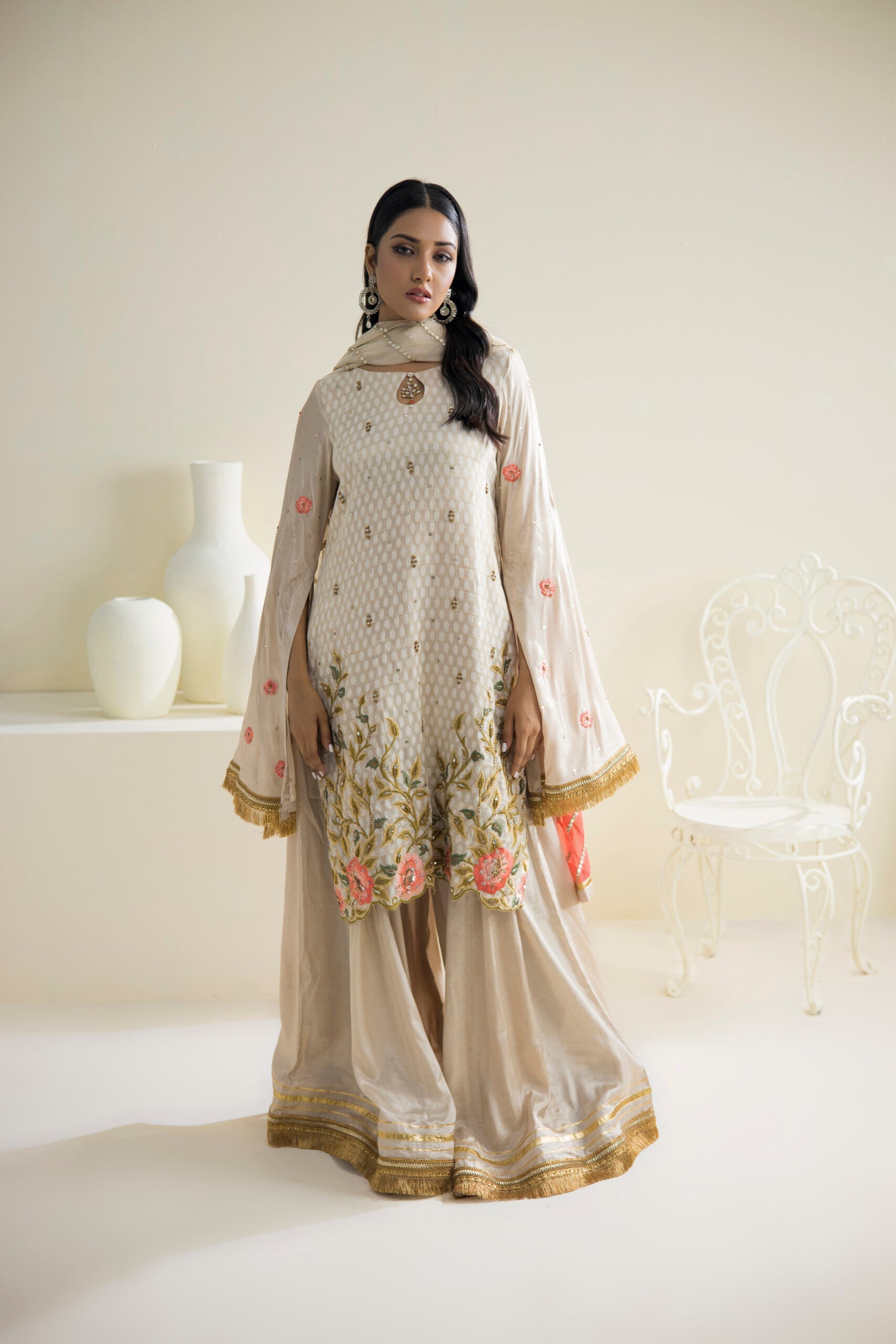 Farhat Jahan | Luxury Pret | Qainaat by Farhat Jahan - Designer Dress - Type: Formal - Available at Sana Yasir - 100% Original