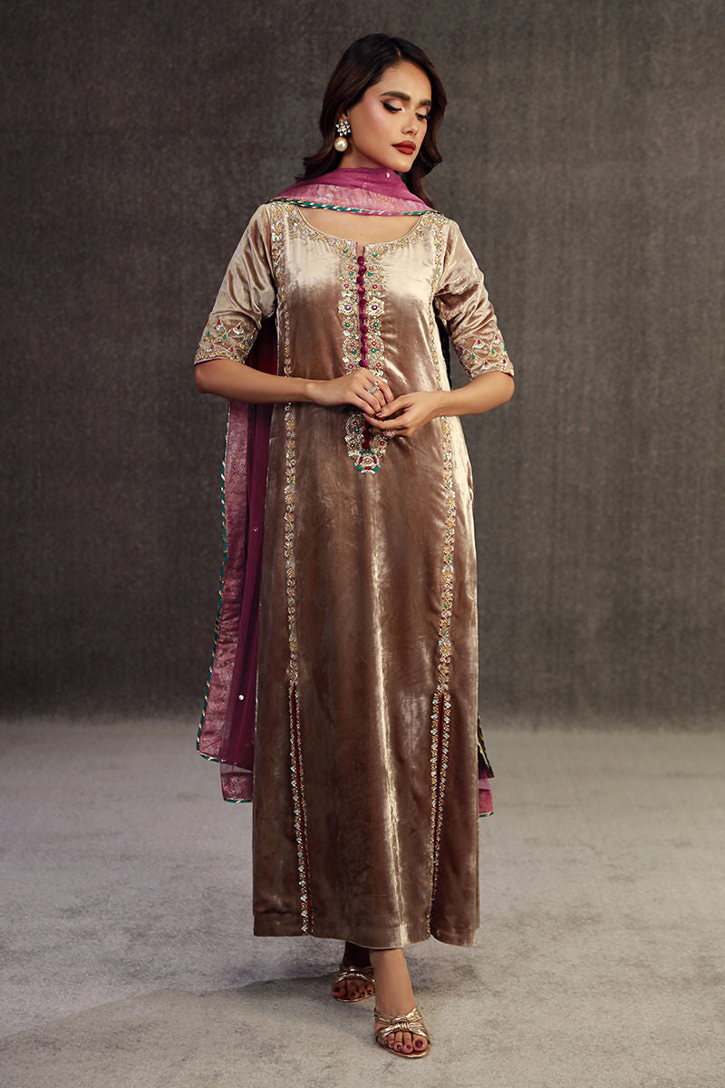 Fatima Khan | Anan Velvet Edit | Naira by Fatima Khan - Designer Dress - Type: Ladies Clothes - Available at Sana Yasir - 100% Original