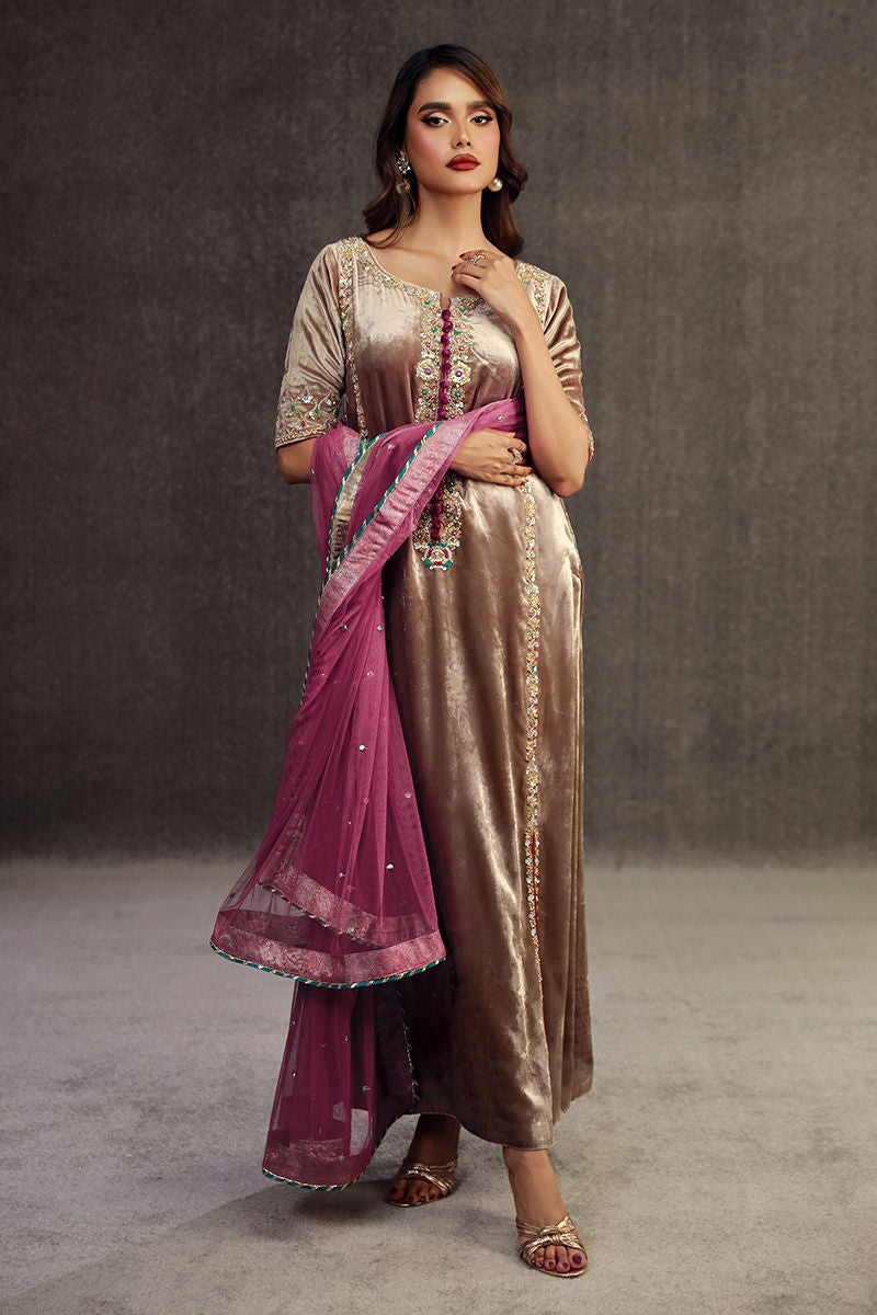 Fatima Khan | Anan Velvet Edit | Naira by Fatima Khan - Designer Dress - Type: Ladies Clothes - Available at Sana Yasir - 100% Original