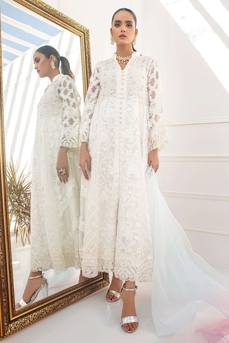 Fatima Khan | Best Sellers 24 | CHAMOMILE WHITE by Fatima Khan - Designer Dress - Type: Luxury - Available at Sana Yasir - 100% Original