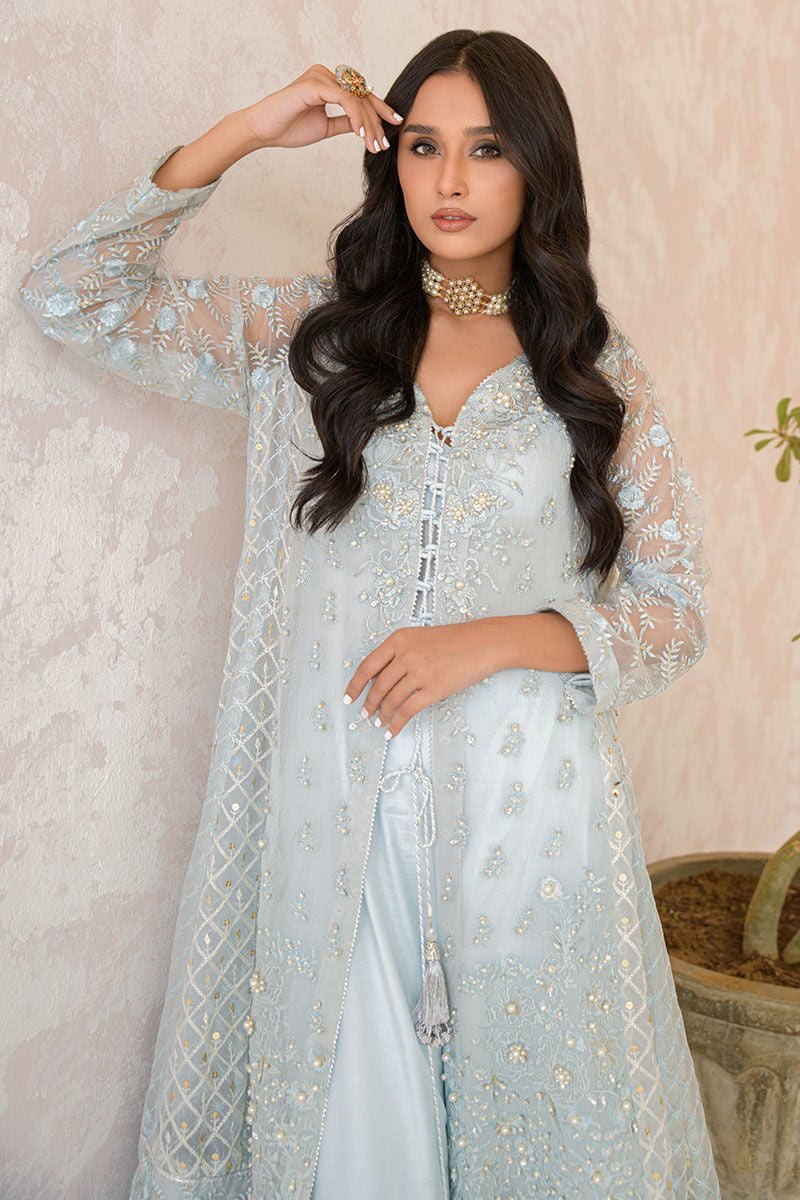 Fatima Khan | Best Sellers 24 | PERSIAN BLUE KALIDAAR by Fatima Khan - Designer Dress - Type: Luxury - Available at Sana Yasir - 100% Original