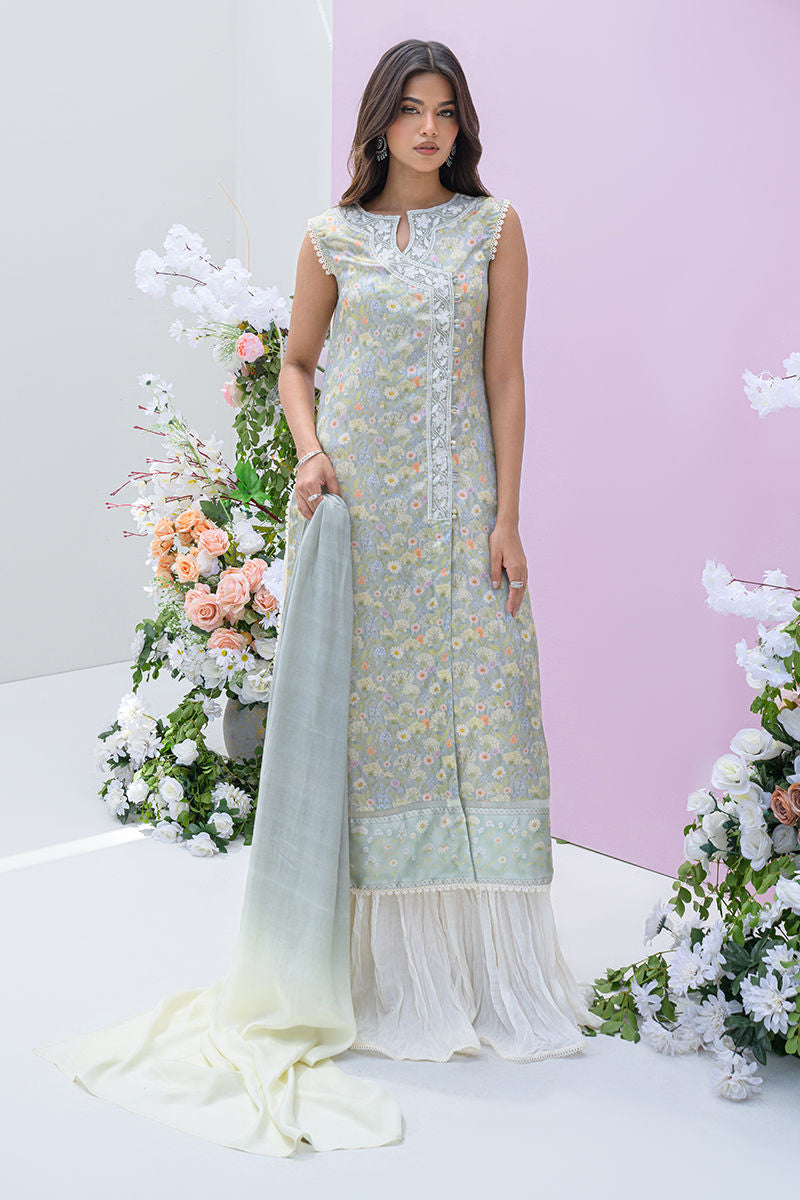 Fatima Khan | Eid Digital Silk Prints |   Dandelions by Fatima Khan - Designer Dress - Type: Ladies Clothes - Available at Sana Yasir - 100% Original