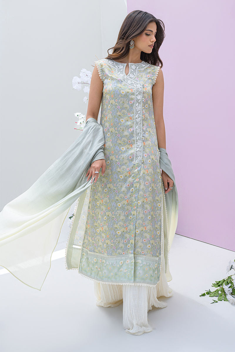 Fatima Khan | Eid Digital Silk Prints |   Dandelions by Fatima Khan - Designer Dress - Type: Ladies Clothes - Available at Sana Yasir - 100% Original