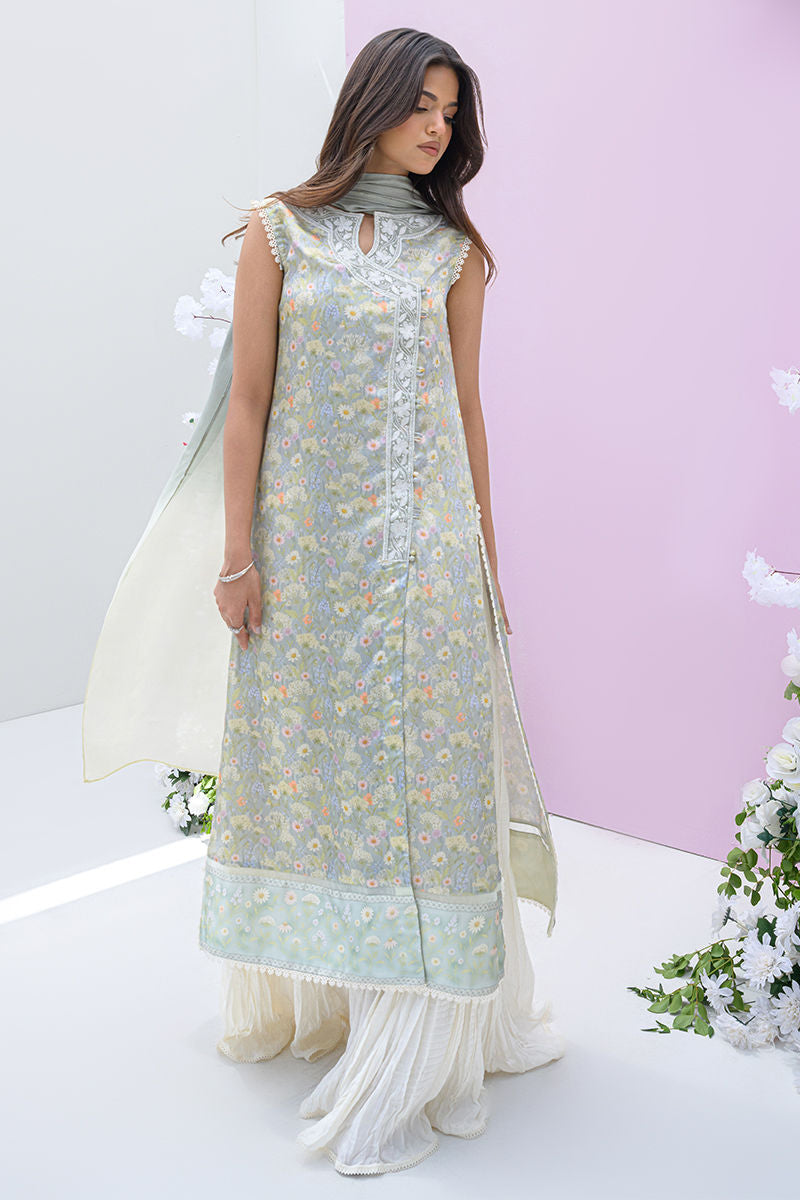 Fatima Khan | Eid Digital Silk Prints |   Dandelions by Fatima Khan - Designer Dress - Type: Ladies Clothes - Available at Sana Yasir - 100% Original